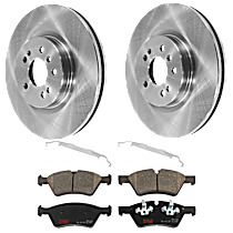 KIT-072924-3861 Front Brake Disc and Pad Kit, Plain Surface 5 Lugs Semi-metallic