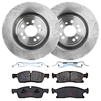 KIT-072924-3864 Front Brake Disc and Pad Kit, Plain Surface 5 Lugs Semi-metallic
