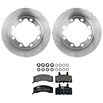 KIT-072924-462 Front Brake Disc and Pad Kit, Plain Surface 8 Lugs Semi-Metallic