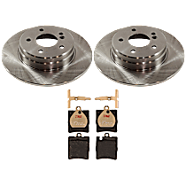 KIT-072924-4761 Rear Brake Disc and Pad Kit, Plain Surface 5 Lugs Ceramic