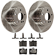 KIT-072924-4763 Rear Brake Disc and Pad Kit, Plain Surface 5 Lugs Semi-metallic