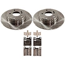 KIT-072924-4794 Rear Brake Disc and Pad Kit, Plain Surface 5 Lugs Semi-metallic