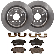 KIT-072924-4864 Rear Brake Disc and Pad Kit, Plain Surface 5 Lugs Semi-metallic