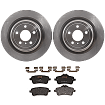 KIT-072924-4882 Rear Brake Disc and Pad Kit, Plain Surface 5 Lugs Ceramic