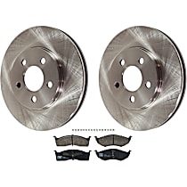 KIT-072924-542 Front Brake Disc and Pad Kit, Plain Surface 5 Lugs Ceramic
