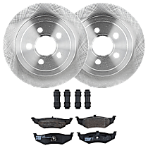 KIT-072924-815 Rear Brake Disc and Pad Kit, Plain Surface 5 Lugs Semi-metallic