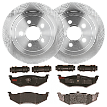 KIT-072924-816 Rear Brake Disc and Pad Kit, Plain Surface 5 Lugs Semi-metallic