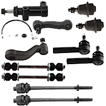 11-Piece Kit Idler Arm Bracket,  Includes (2) Ball Joint, (1) Idler Arm, (1) Idler Arm Bracket, (1) Pitman Arm, (2) Sway Bar Link, and (4) Tie Rod End