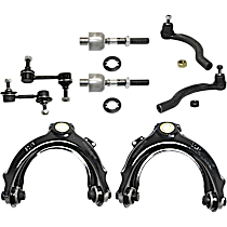 8-Piece Kit Control Arm, FWD,  Includes (2) Control Arm, (2) Sway Bar Link, and (4) Tie Rod End - 