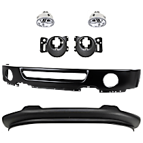 6-Piece Kit Bumper, Paint to Match,  Includes (1) Bumper, (2) Fog Light, (2) Fog Light Bracket, and (1) Valance