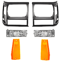 6-Piece Kit, Turn Signal Light, Without bulb(s), Includes (2) Turn Signal Light, (2) Headlight Door and (2) Side Marker