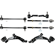 8-Piece Kit Control Arm, Front Wheel Drive,  Includes (2) Control Arm, (2) Sway Bar Link, and (4) Tie Rod End - 