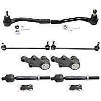 8-Piece Kit Front, Driver and Passenger Side, Lower Ball Joint,  Includes (2) Ball Joint, (2) Sway Bar Link, and (2) Tie Rod End