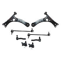 8-Piece Kit Front, Driver and Passenger Side, Lower Control Arm,  Includes (2) Ball Joint, (2) Control Arm, (2) Sway Bar Link, and (2) Tie Rod End