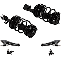 6-Piece Kit Front, Driver and Passenger Side Fully Loaded Strut, Without Air Suspension, Includes (2) Ball Joint, (2) Control Arm, and (2) Loaded Strut