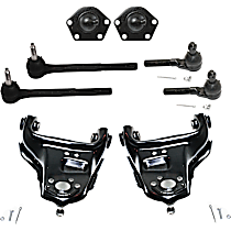 8-Piece Kit Front, Driver and Passenger Side, Upper Control Arm, includes Ball Joints and Tie Rod Ends