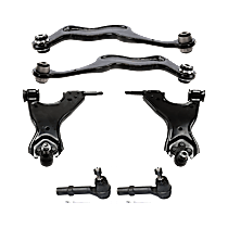 6-Piece Kit Control Arm, Front Wheel Drive,  Includes (4) Control Arm and (2) Tie Rod End - 
