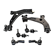 6-Piece Kit Control Arm,  Includes (2) Control Arm, (2) Sway Bar Link, and (2) Tie Rod End - 