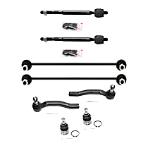 8-Piece Kit Sway Bar Link,  Includes (2) Ball Joint, (2) Sway Bar Link, and (4) Tie Rod End - 