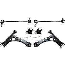 6-Piece Kit Front, Driver and Passenger Side, Lower Control Arm,  Includes (2) Ball Joint, (2) Control Arm, and (2) Sway Bar Link