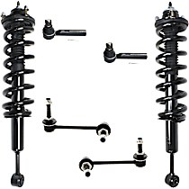 6-Piece Kit Fully Loaded Strut,  Includes (2) Shock Absorber and Strut Assembly, (2) Sway Bar Link, and (2) Tie Rod End