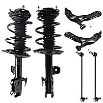 6-Piece Kit Fully Loaded Struts with Control Arms, and Sway Bar Links