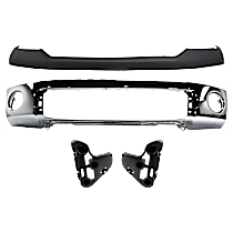 4-Piece Kit Bumper, Chrome,  Includes (1) Bumper, (2) Bumper Bracket, and (1) Bumper Cover