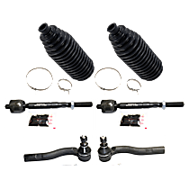 6-Piece Kit Steering Rack Boot, 6-Piece Kit,  Includes (2) Steering Rack Boot and (4) Tie Rod End