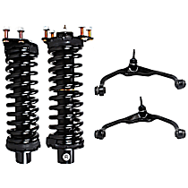 4-Piece Kit Front, Driver and Passenger Side Fully Loaded Struts Includes Control Arms