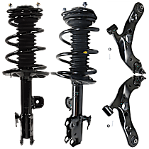 4-Piece Kit Fully Loaded Strut, FWD,  Includes (2) Control Arm and (2) Loaded Strut