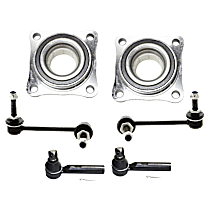 6-Piece Kit Wheel Bearing,  4-Wheel ABS, Four Wheel Drive, Sport Utility,  Includes (2) Sway Bar Link, (2) Tie Rod End, and (2) Wheel Bearing - 