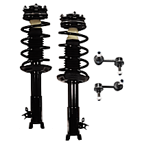 4-Piece Kit Front, Driver and Passenger Side Suspension Kit, Includes (2) Loaded Strut and (2) Sway Bar Link
