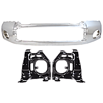 3-Piece Kit Bumper, Chrome,  Includes (1) Bumper and (2) Bumper Bracket