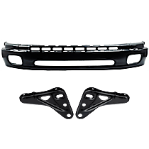 3-Piece Kit Bumper, Painted Black,  Includes (1) Bumper and (2) Bumper Bracket
