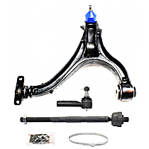 3-Piece Kit Front, Passenger Side, Lower Control Arm,  Includes (1) Control Arm and (2) Tie Rod End