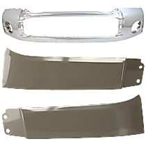 3-Piece Kit Bumper, Chrome,  Includes (1) Bumper and (2) Headlight Filler
