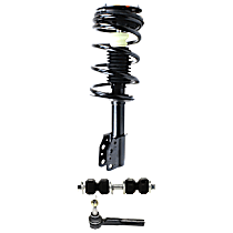 3-Piece Kit Front, Driver or Passenger Side Fully Loaded Strut,  Includes (1) Loaded Strut, (1) Sway Bar Link, and (1) Tie Rod End