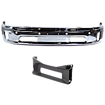 3-Piece Kit For Models With Two Piece Bumper Type, Chrome, Includes (1) Bumper and (2) Bumper Trim