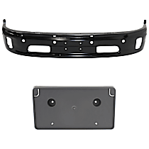 2-Piece Kit Front, Lower For Models With Two Piece Bumper Type, Painted Black, Includes (1) Bumper and (1) License Plate Bracket