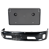 2-Piece Kit Front, Lower For Models With Two Piece Bumper Type, Painted Black, Includes (1) Bumper and (1) License Plate Bracket