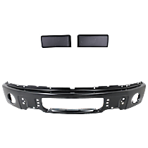 3-Piece Kit Bumper, Powdercoated Black, Includes (1) Bumper and (2) Bumper Trim