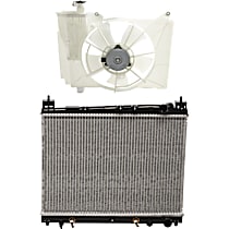 2-Piece Kit Radiator, Manual Transaxle, 1.5L 4Cyl,  Includes (1) Cooling Fan Assembly and (1) Radiator