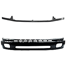2-Piece Kit Bumper, Painted Black,  Includes (1) Bumper and (1) Bumper Trim