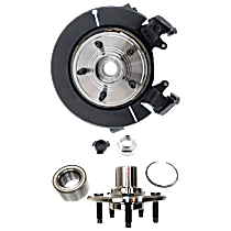 2-Piece Kit Rear, Passenger Side Steering Knuckle Loaded , With Bearing, With Dust Shield  Includes (1) Knuckle and (1) Wheel Hub