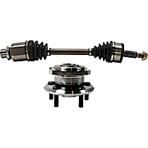 2-Piece Kit Axle Assembly, All Wheel Drive, includes (1) Axle Assembly and (1) Wheel Hub