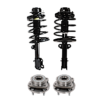 4-Piece Kit Fully Loaded Struts with Wheel Hubs