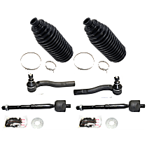 6-Piece Kit Steering Rack Boot, 6-Piece Kit,  Includes (2) Steering Rack Boot and (4) Tie Rod End
