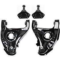 4-Piece Kit Front, Driver and Passenger Side, Lower Control Arm, Rear Wheel Drive,  Includes (2) Ball Joint and (2) Control Arm