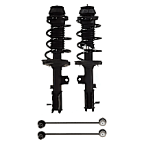 4-Piece Kit Fully Loaded Strut,  Includes (2) Loaded Strut and (2) Sway Bar Link