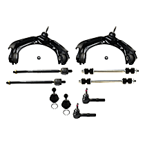 10-Piece Kit Front Suspension Kit, Includes (2) Ball Joint, (2) Control Arm, (2) Sway Bar Link, and (4) Tie Rod End